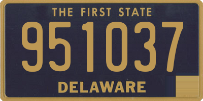 DE license plate 951037