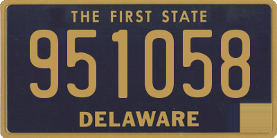 DE license plate 951058