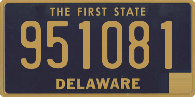 DE license plate 951081