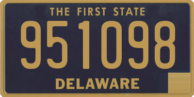 DE license plate 951098