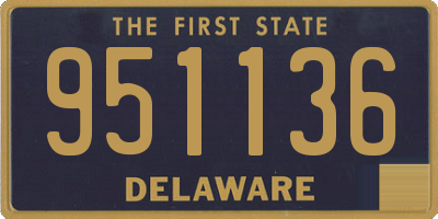 DE license plate 951136