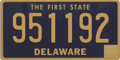 DE license plate 951192