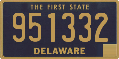 DE license plate 951332