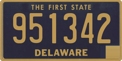 DE license plate 951342