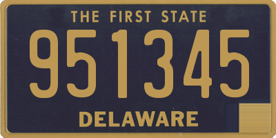 DE license plate 951345