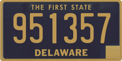 DE license plate 951357