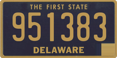 DE license plate 951383