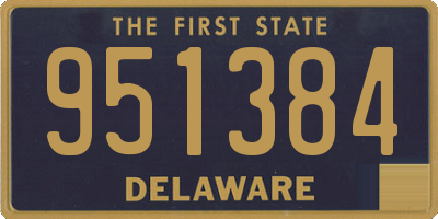 DE license plate 951384