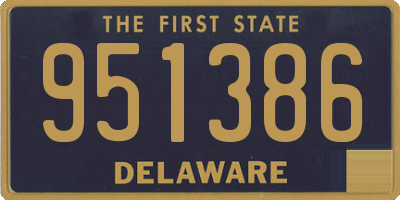 DE license plate 951386