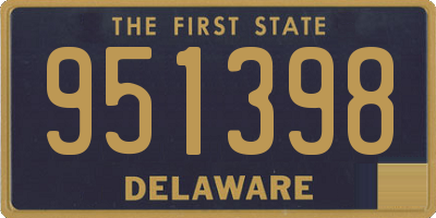 DE license plate 951398