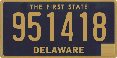 DE license plate 951418