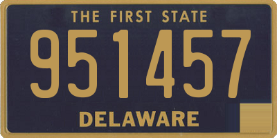 DE license plate 951457