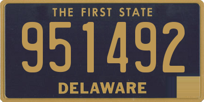 DE license plate 951492