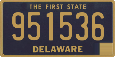 DE license plate 951536