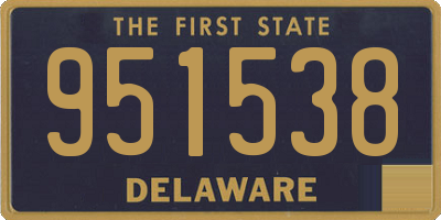 DE license plate 951538