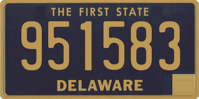 DE license plate 951583