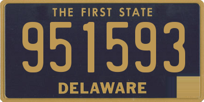 DE license plate 951593