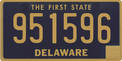 DE license plate 951596