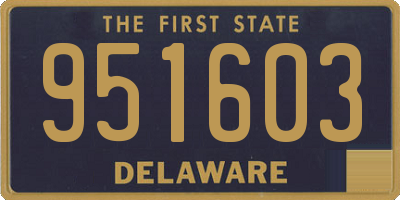 DE license plate 951603