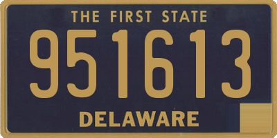 DE license plate 951613