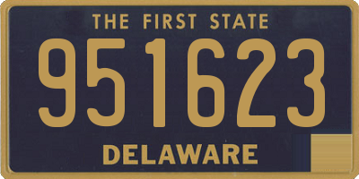 DE license plate 951623