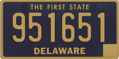 DE license plate 951651