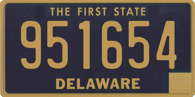 DE license plate 951654