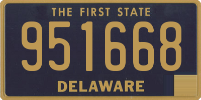 DE license plate 951668