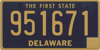 DE license plate 951671