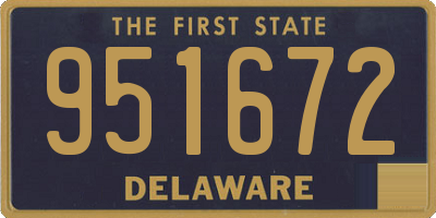 DE license plate 951672