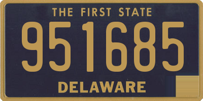 DE license plate 951685