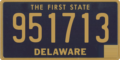 DE license plate 951713