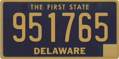 DE license plate 951765