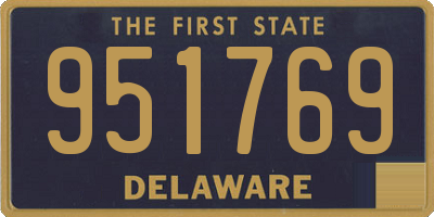 DE license plate 951769