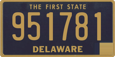 DE license plate 951781