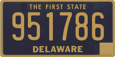 DE license plate 951786