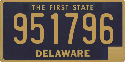 DE license plate 951796