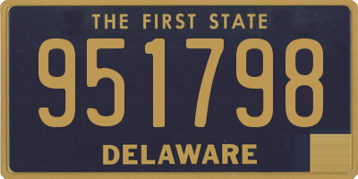 DE license plate 951798