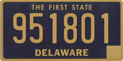 DE license plate 951801
