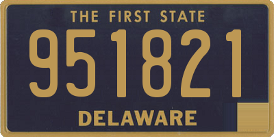 DE license plate 951821