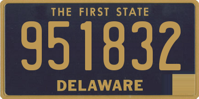 DE license plate 951832