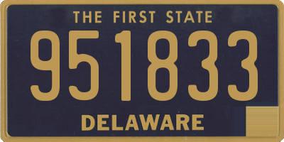 DE license plate 951833