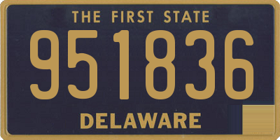 DE license plate 951836
