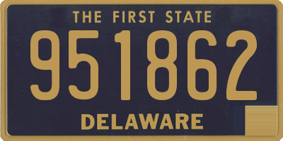 DE license plate 951862