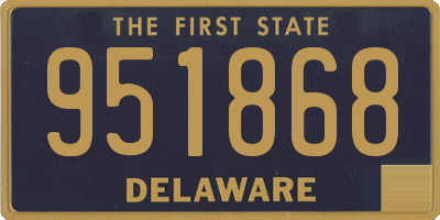 DE license plate 951868