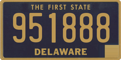 DE license plate 951888