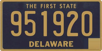 DE license plate 951920