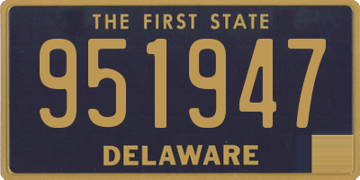 DE license plate 951947
