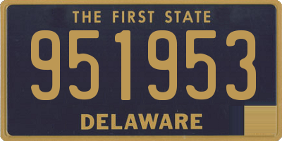 DE license plate 951953