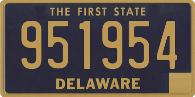 DE license plate 951954